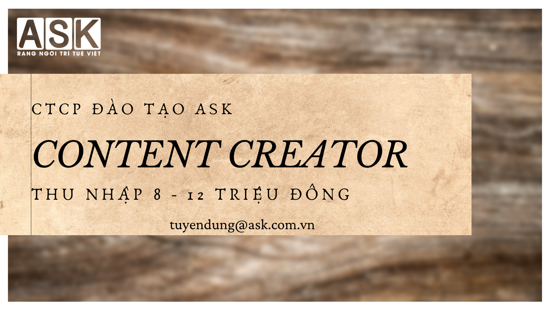 TUYỂN DỤNG CONTENT CREATOR